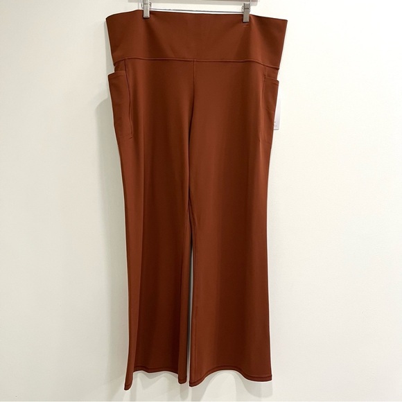 Athleta Women's Salutation Stash Flare Pant High-Rise Pockets Mahogany Brown 3X - Picture 1 of 15